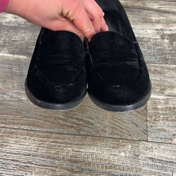 Jenni Kayne Velvet High Heel Loafer Black 37/ US 7 Italy - Picture 5 of 10